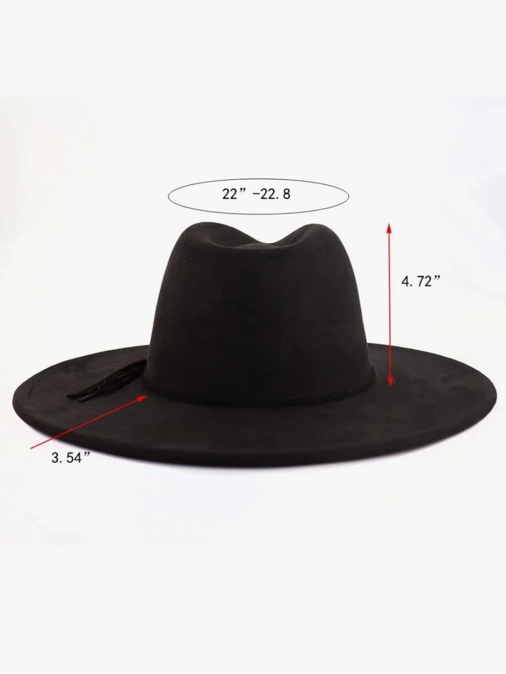 LIDHAY Wide Brim Western Suede Hat